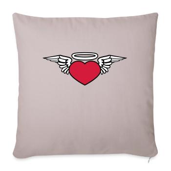 coeur ailes mort mort mouche dieu halo s - Housse de coussin décorative 45 x 45 cm - taupe clair - Devant