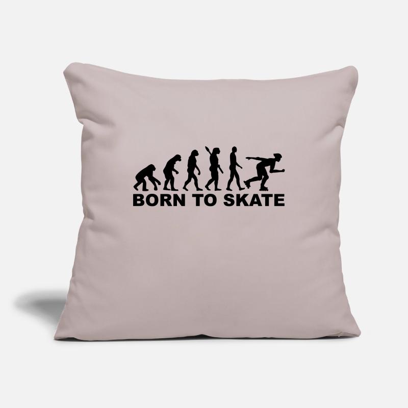 Évolution Inline Skating Housse de coussin décorative 45 x 45 cm
