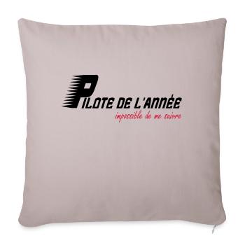 Pilote de l'année impossible de me suivre - Sofa pillowcase 17,3'' x 17,3'' (45 x 45 cm) - light taupe - Front