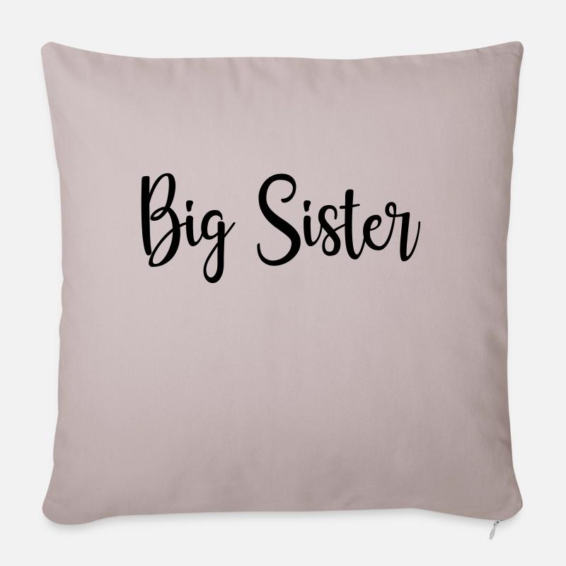 grande soeur - Housse de coussin décorative 45 x 45 cm - taupe clair