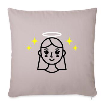 angel-radiant-face-beauty-self-loving - Sofa pillowcase 17,3'' x 17,3'' (45 x 45 cm) - light taupe - Front