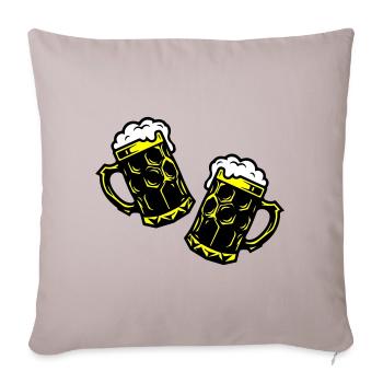 Bierkrug Bier Symbol - Sofakissenbezug 45 x 45 cm - helles Taupe - Vorne