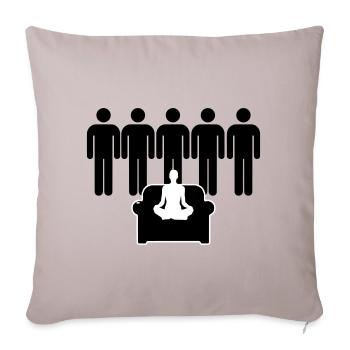 5 vs 1 Internet Humor Porn Design als Vektor - Sofakissenbezug 45 x 45 cm - helles Taupe - Vorne