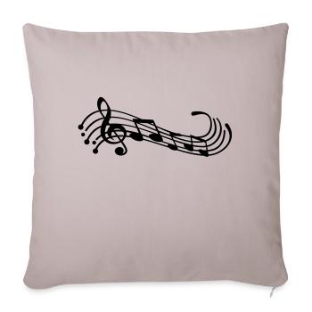 music_notes__f1 - Housse de coussin décorative 45 x 45 cm - taupe clair - Devant