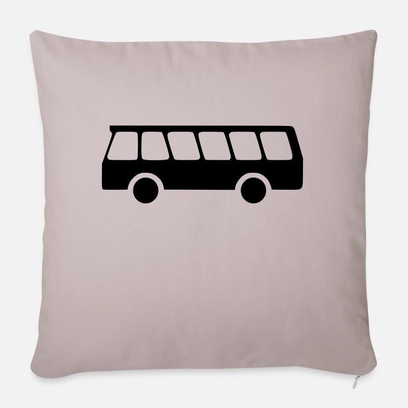 Bus - Sofakissenbezug 45 x 45 cm - helles Taupe