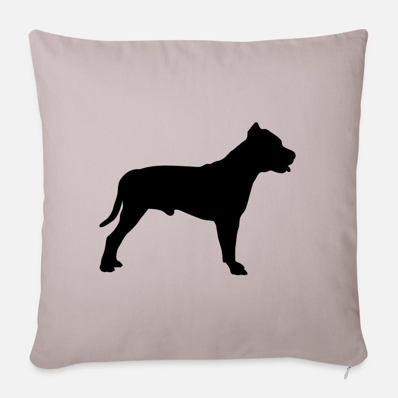 Pitbull - Sofakissenbezug 45 x 45 cm - helles Taupe