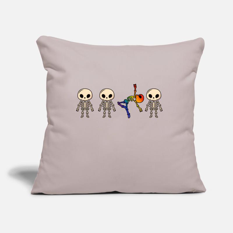 Dancer Skeleton Rainbow Sofa pillowcase 17,3'' x 17,3'' (45 x 45 cm)