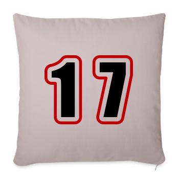 17 Number College - Sofa pillowcase 17,3'' x 17,3'' (45 x 45 cm) - light taupe - Front