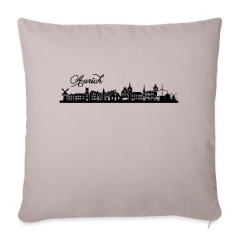 Auricher Skyline - Sofakissenbezug 45 x 45 cm - helles Taupe - Vorne