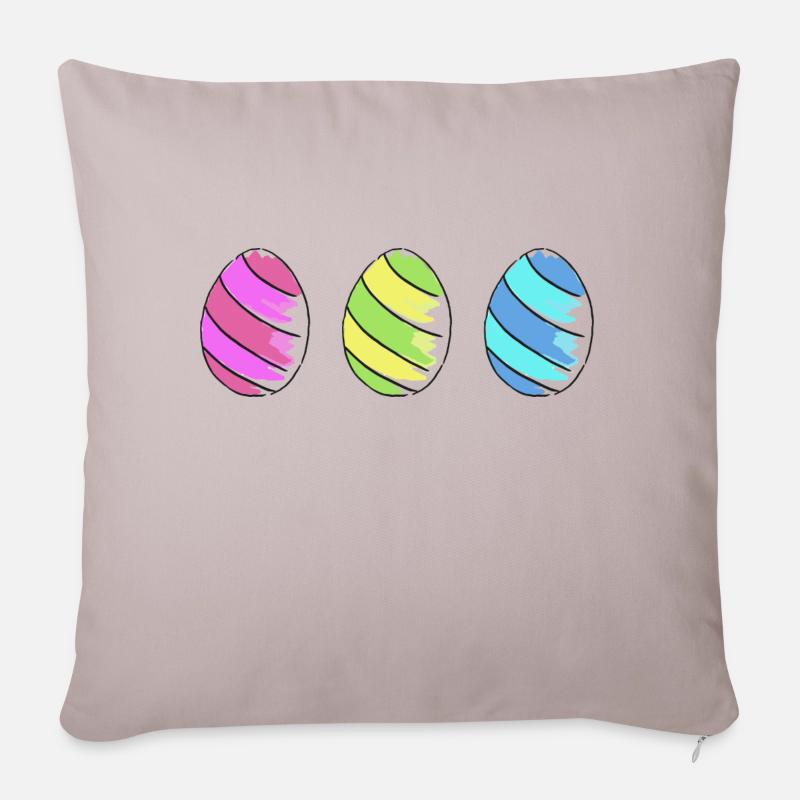 eier eggs easter easteregg ostereier ostern75 - Sofakissenbezug 45 x 45 cm - helles Taupe
