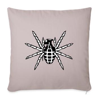 araigne grenade arme - Housse de coussin décorative 45 x 45 cm - taupe clair - Devant