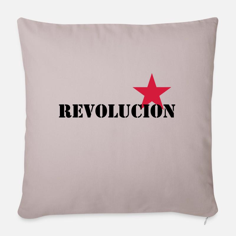 Revolucion - Housse de coussin décorative 45 x 45 cm - taupe clair