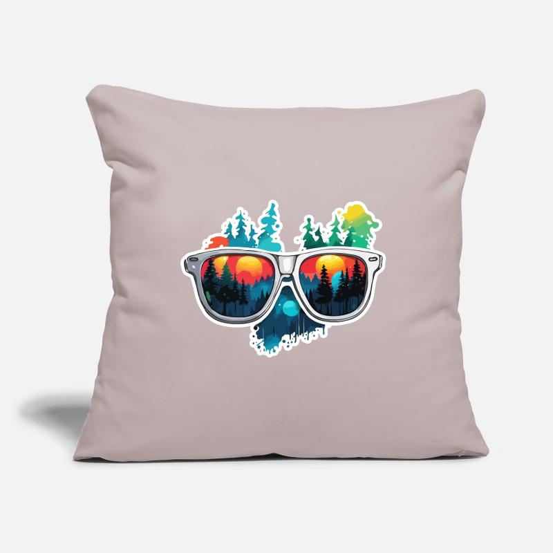 Sunglasses / Reflection / Forest / Reflection Sofa pillowcase 17,3'' x 17,3'' (45 x 45 cm)