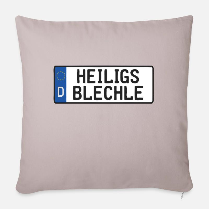 Heiligs Blechle | Typisch Schwäbisch - Sofakissenbezug 45 x 45 cm - helles Taupe
