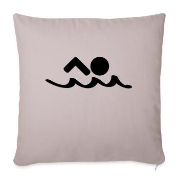 schwimmen - Sofakissenbezug 45 x 45 cm - helles Taupe - Vorne