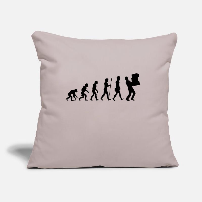 Evolution package delivery t-shirt postman gift Sofa pillowcase 17,3'' x 17,3'' (45 x 45 cm)