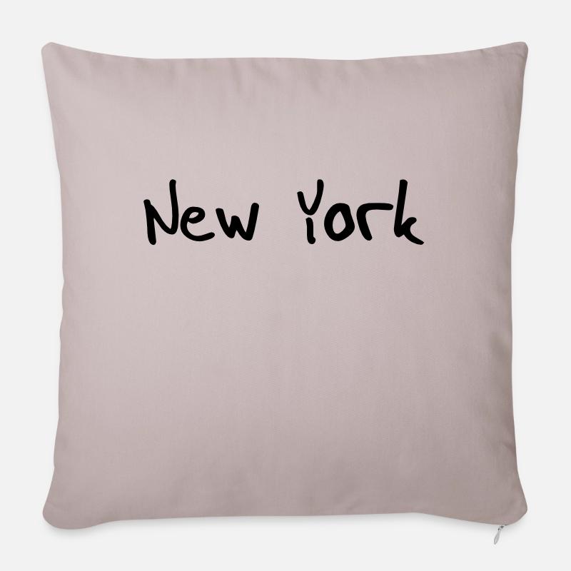new york - Sofakissenbezug 45 x 45 cm - helles Taupe