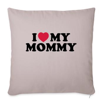 i_love_my_mommy - Housse de coussin décorative 45 x 45 cm - taupe clair - Devant