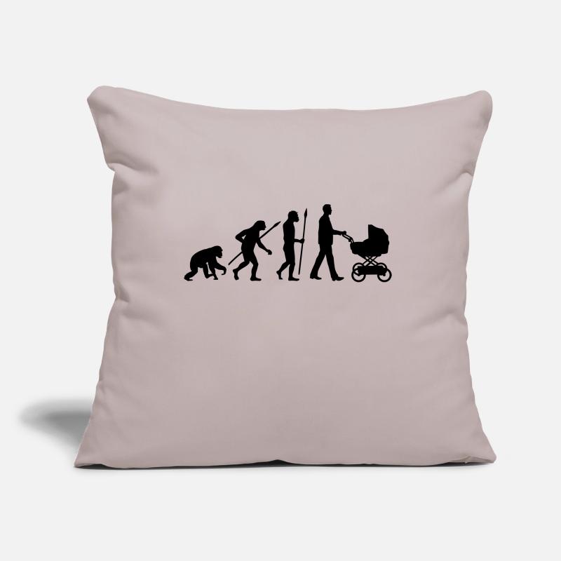evolution_kinderwagen_mann_a_1c Sofakissenbezug 45 x 45 cm