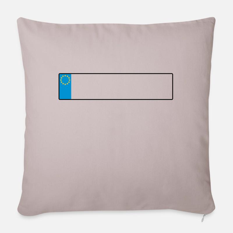 license plate europe_g1 - Sofa pillowcase 17,3'' x 17,3'' (45 x 45 cm) - light taupe