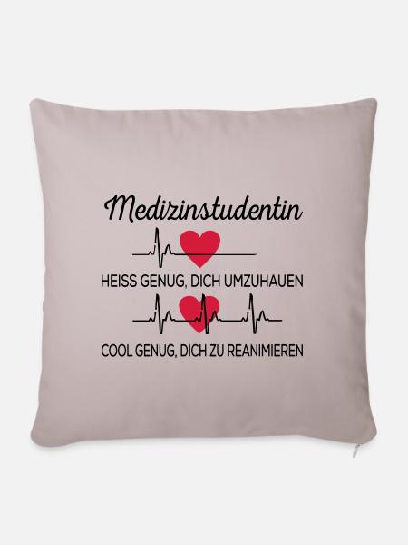 Medizinstudentin - Sofakissenbezug 45 x 45 cm - helles Taupe