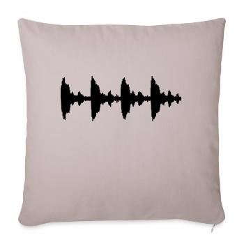 audio_waves_f1 - Housse de coussin décorative 45 x 45 cm - taupe clair - Devant