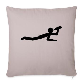 Drunkard On The Ground - Sofa pillowcase 17,3'' x 17,3'' (45 x 45 cm) - light taupe - Front