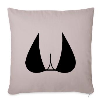 Bikini Breasts Bust Gift Idea - Sofa pillowcase 17,3'' x 17,3'' (45 x 45 cm) - light taupe - Front