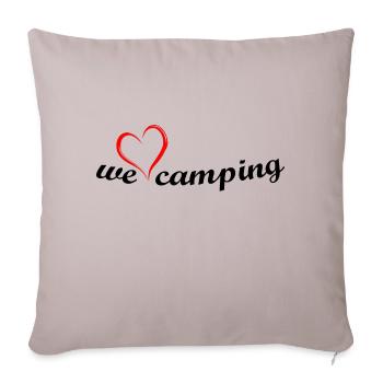 we love Camping - Sofa pillowcase 17,3'' x 17,3'' (45 x 45 cm) - light taupe - Front