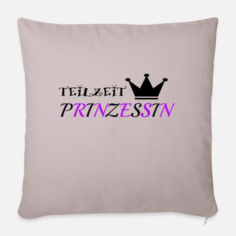 TEILZEIT PRINZESSIN - Sofakissenbezug 45 x 45 cm - helles Taupe