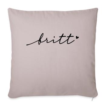 Britt Cursive Name - Sofa pillowcase 17,3'' x 17,3'' (45 x 45 cm) - light taupe - Front