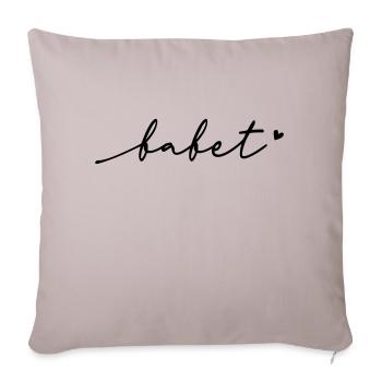 Babet Cursive Name - Sofa pillowcase 17,3'' x 17,3'' (45 x 45 cm) - light taupe - Front