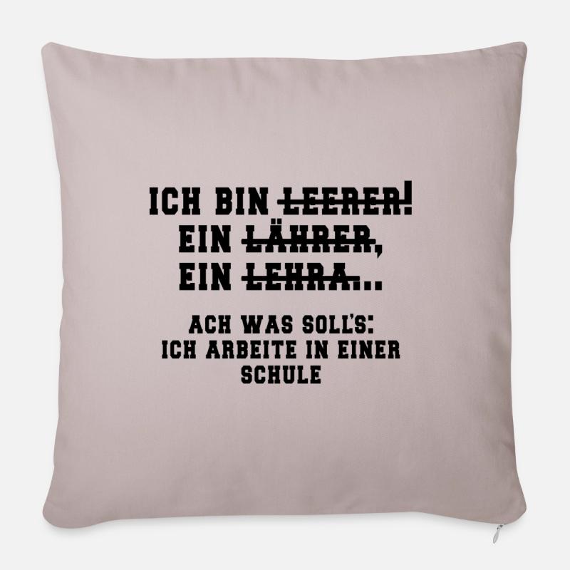 Lehrer - Sofakissenbezug 45 x 45 cm - helles Taupe