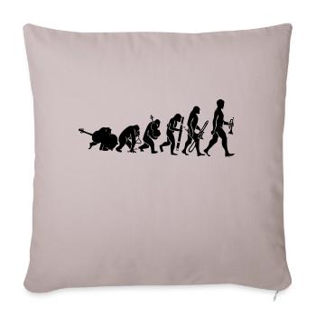 Evolution mit Musik - Sofakissenbezug 45 x 45 cm - helles Taupe - Vorne