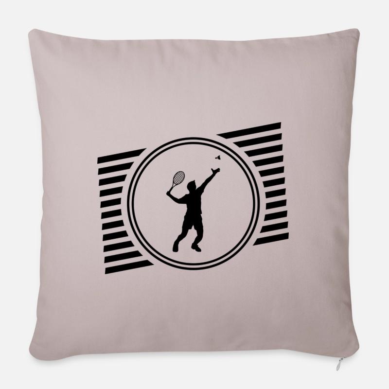 Badminton - Sofakissenbezug 45 x 45 cm - helles Taupe