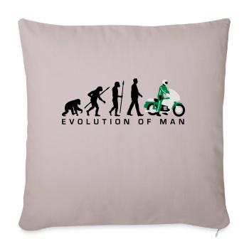 Evolution des Mannes Motorrad-Polizist 09 2016 - Sofakissenbezug 45 x 45 cm - helles Taupe - Vorne