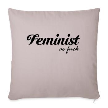 Feminist as fuck - Housse de coussin décorative 45 x 45 cm - taupe clair - Devant