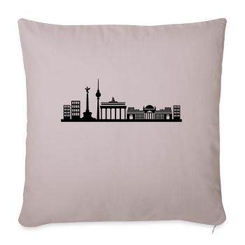 berlin skyline city - Sofakissenbezug 45 x 45 cm - helles Taupe - Vorne