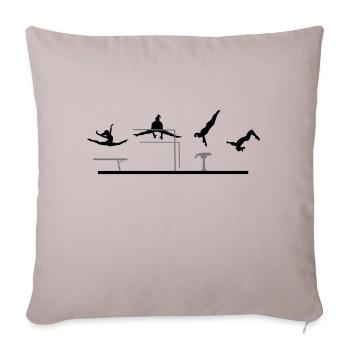 Gymnastics, Gymnast - Sofa pillowcase 17,3'' x 17,3'' (45 x 45 cm) - light taupe - Front