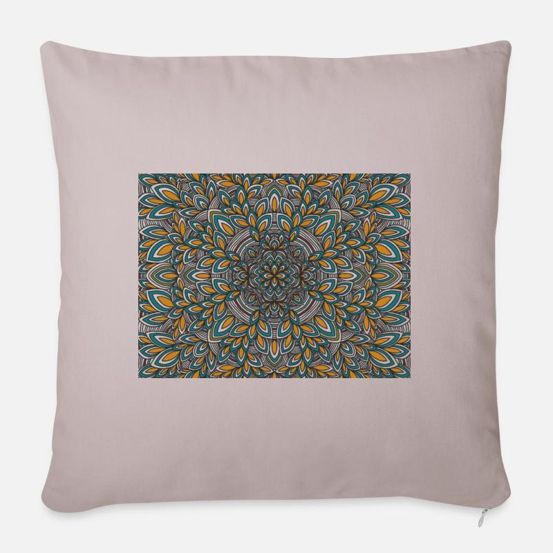 Mandala - Sofakissenbezug 45 x 45 cm - helles Taupe