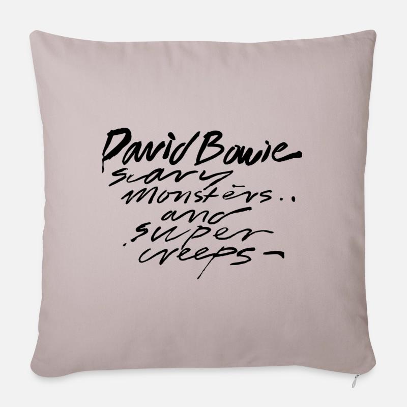David Bowie Scary Monsters And Super Creeps - Sofakissenbezug 45 x 45 cm - helles Taupe