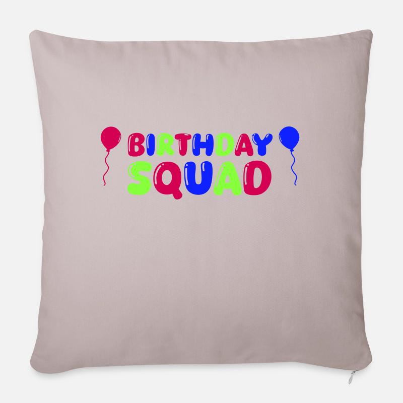birthday squad - Sofakissenbezug 45 x 45 cm - helles Taupe
