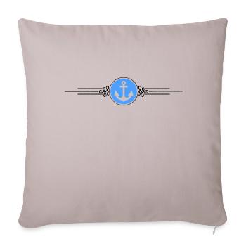 Anchor Symbol Dash - Sofa pillowcase 17,3'' x 17,3'' (45 x 45 cm) - light taupe - Front