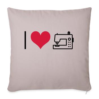 Sewing machine - Sofa pillowcase 17,3'' x 17,3'' (45 x 45 cm) - light taupe - Front