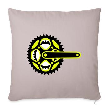 Icône de plateau de vélo - Housse de coussin décorative 45 x 45 cm - taupe clair - Devant