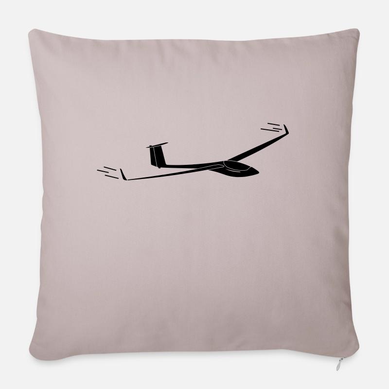 planeur - Housse de coussin décorative 45 x 45 cm - taupe clair