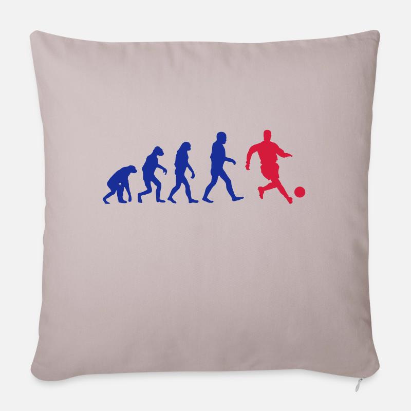 Football Evolution logo - Housse de coussin décorative 45 x 45 cm - taupe clair