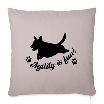 L'agilité est amusant! - Housse de coussin décorative 45 x 45 cm - taupe clair - Devant