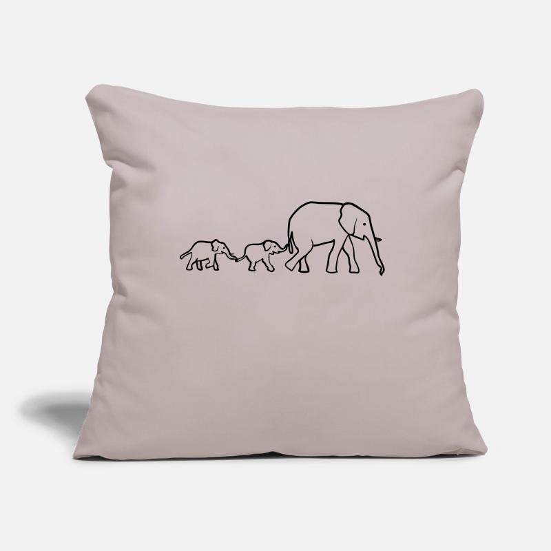 Elefanten Mutter und Junge, Elefant Sofakissenbezug 45 x 45 cm
