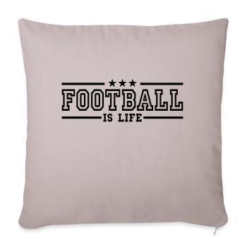 football is life deluxe - Housse de coussin décorative 45 x 45 cm - taupe clair - Devant